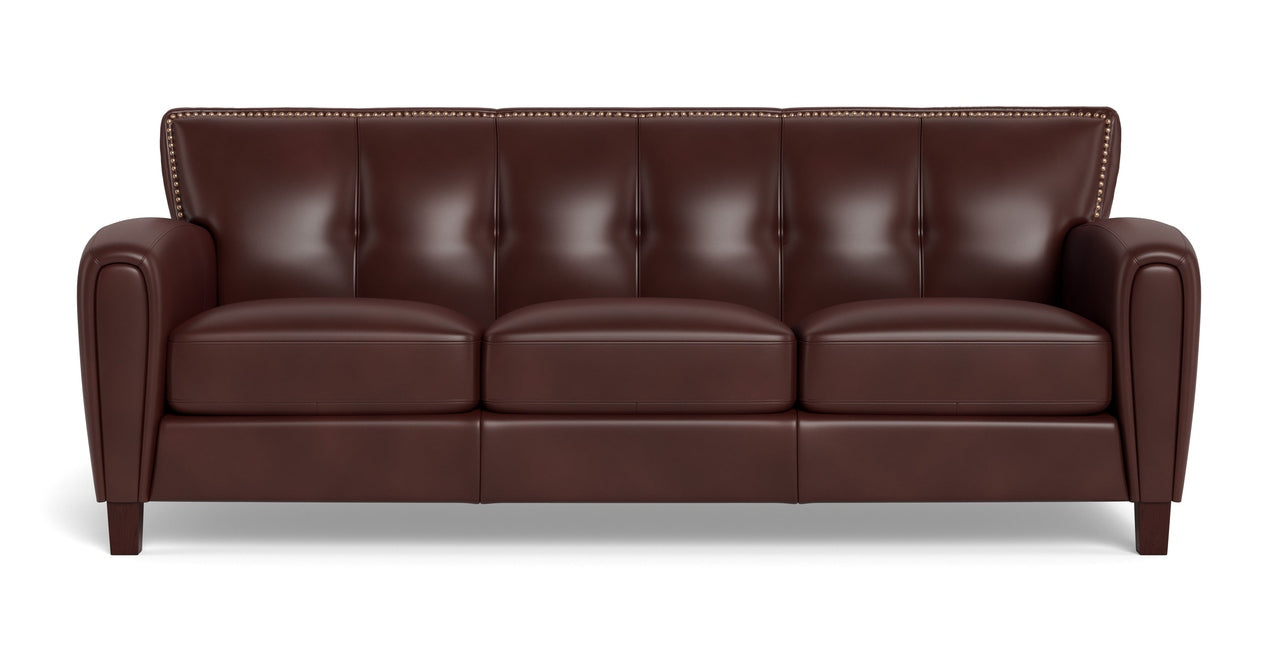 Weldon Leather Sofa Collection, Raisin Brown